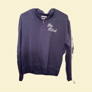 Long sleeve, zipper, blue, small, crew neck